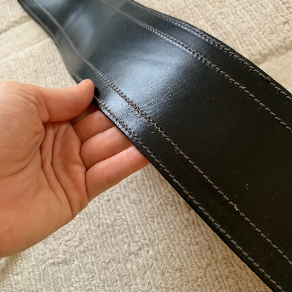 Wide leather Belt - Picture 3 of 7